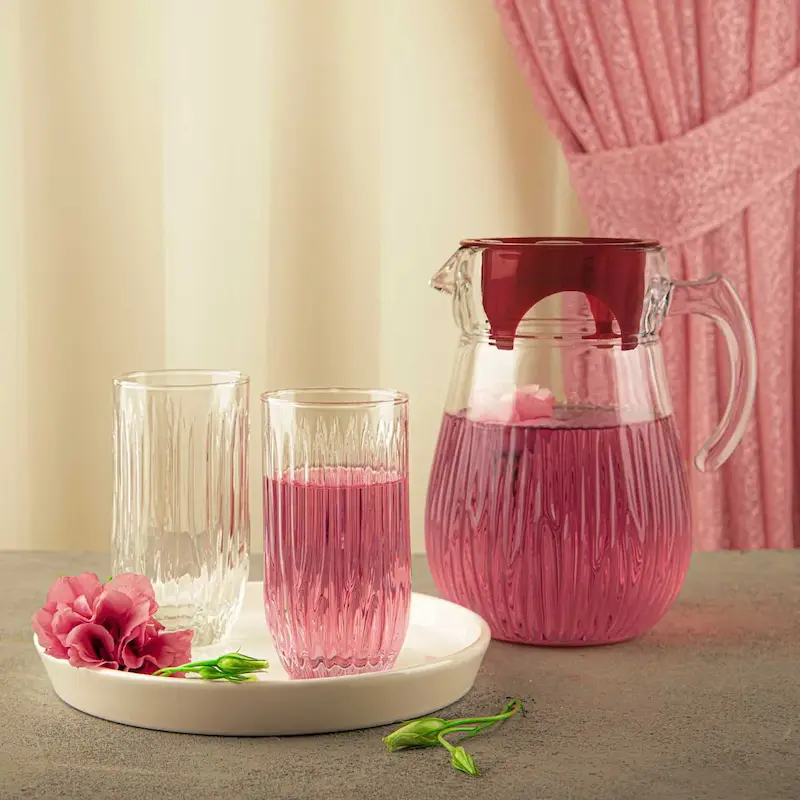 پارچ و لیوان سولو نوری تازه (1عدد پارچ ;6عدد لیوان) ; سرو نوشیدنی را زیباتر ومیز پذیرایی خود را کامل تر کنید